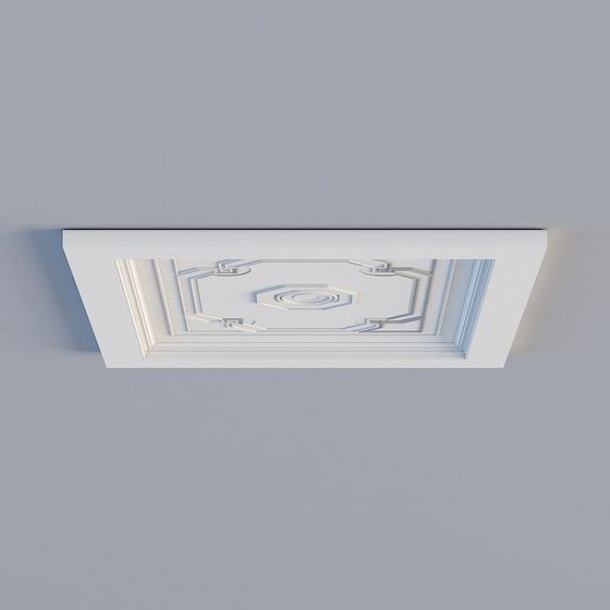 Art Deco Ceiling Panel 3D model for Creative Projects