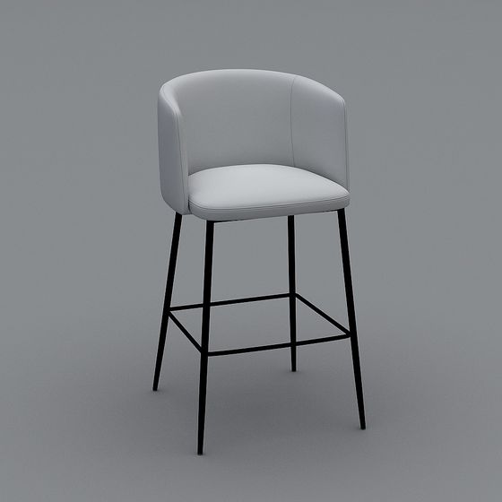 Urban Leisure Bar Stool 3D model for Creative Spaces
