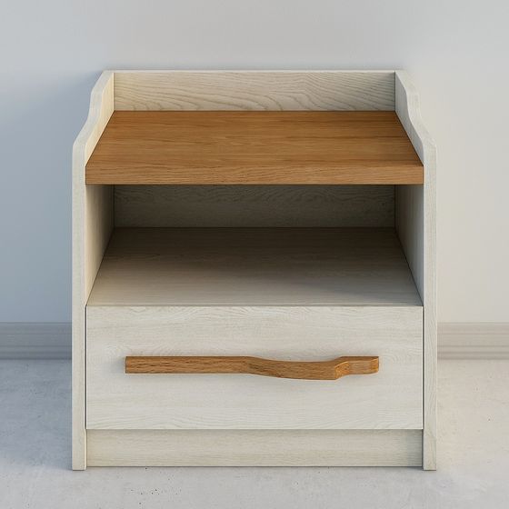 Minimalist Bedside Table 3D model for Modern Interiors