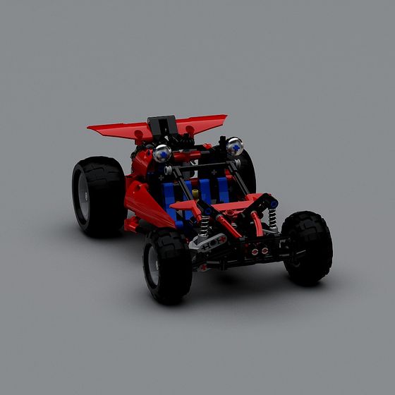 Vibrant Low-Poly Rally Racer 3D model