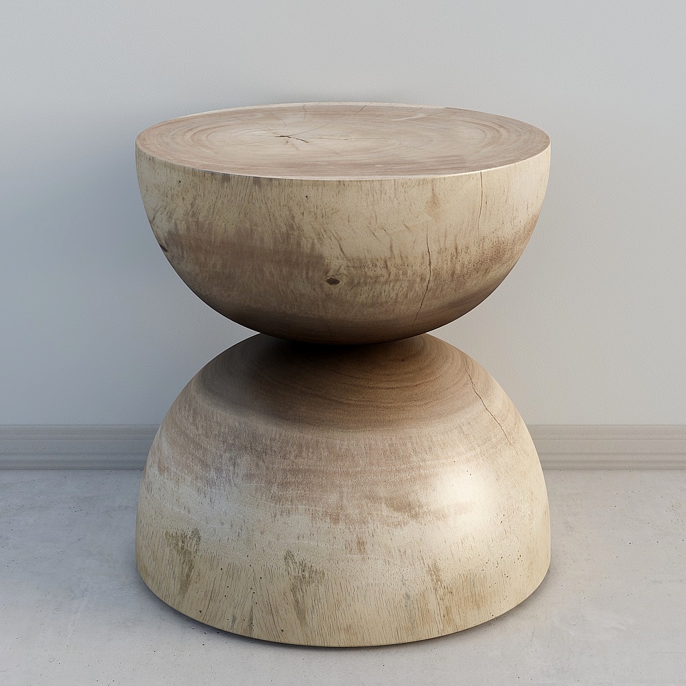 Earth Color Side Table 3D Model