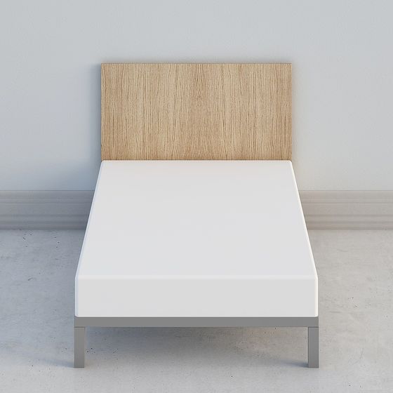 Minimalist 3D Bed Frame Model for Modern Interiors