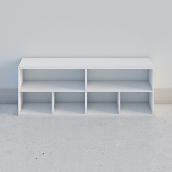 White Cabinet 3D Model for Organized Storage