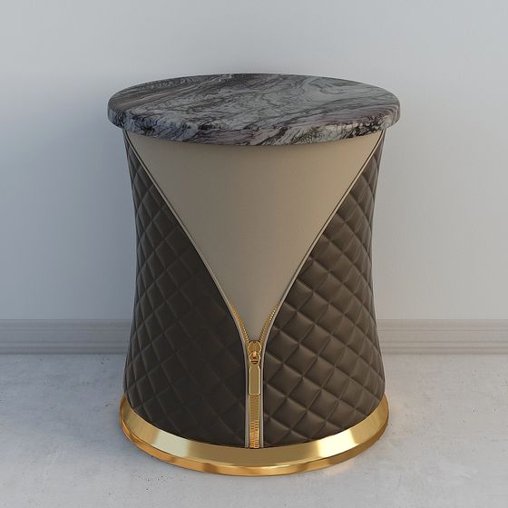 Stylish Geometric Round Table 3D model