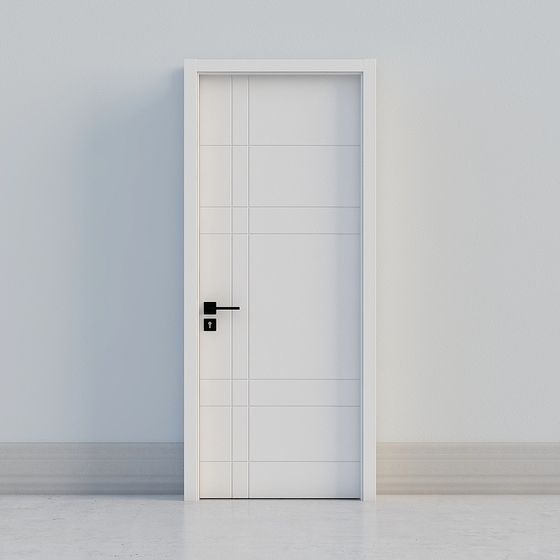 Elegant Minimalist 3D Door Model for Interior Designs