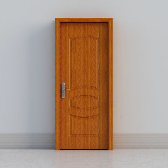 Stylish Wooden Door 3D model for Contemporary Spaces