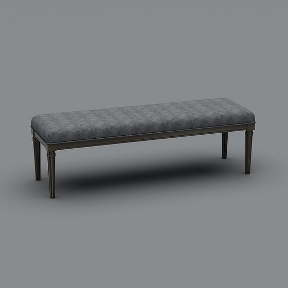 Sleek Simple Bench 3D model for Modern Interiors