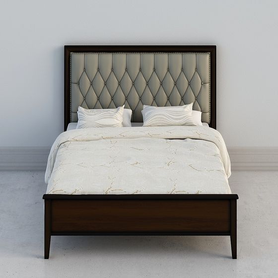 Elegant Comfort 3D Model Bed