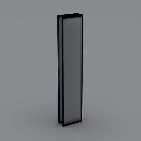 Futuristic Glass Door 3D model
