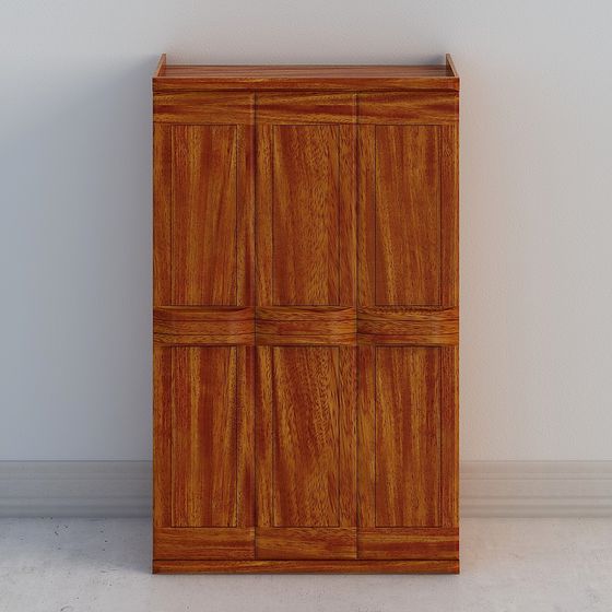 Vintage Wooden Cabinet 3D model for Modern Interior Design