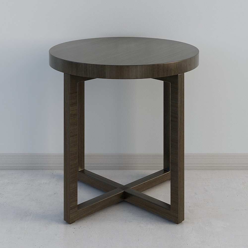 Stylish Low-Poly Round Table 3D model