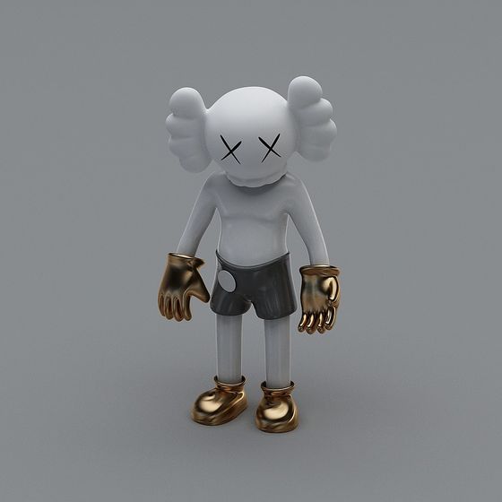 Stylish Kaws 3D Model for Creative Projects