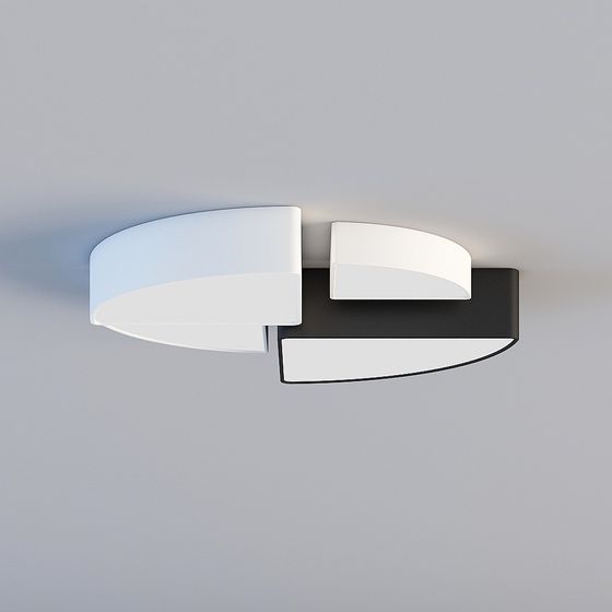 Elegant Low-Polygon Ceiling Lamp 3D model for Modern Spaces