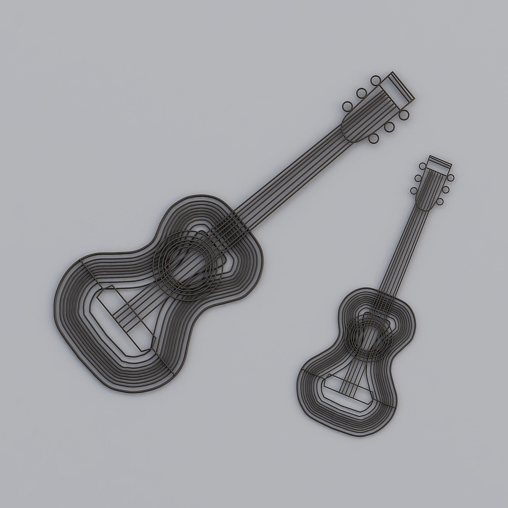 Guitar Duo 3D model