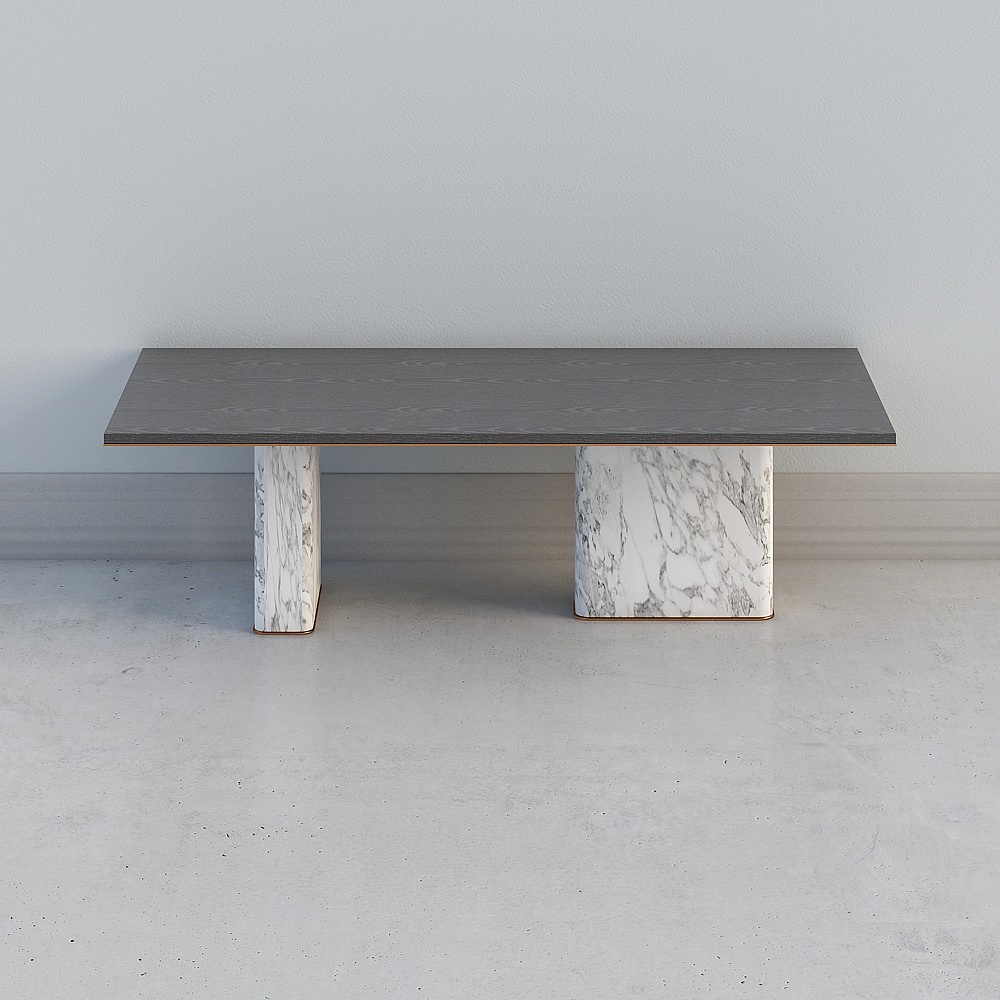 Elegant Marble Bench 3D model