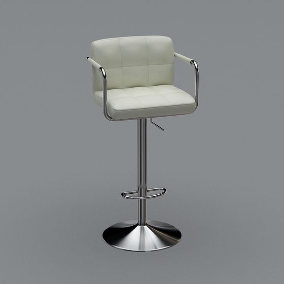 Elegant Bar Stool 3D model for Modern Interiors