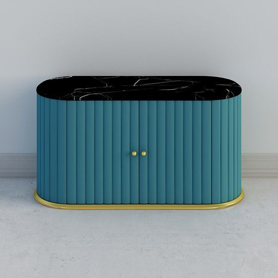 Elegant Storage Cabinet 3D model for Contemporary Spaces