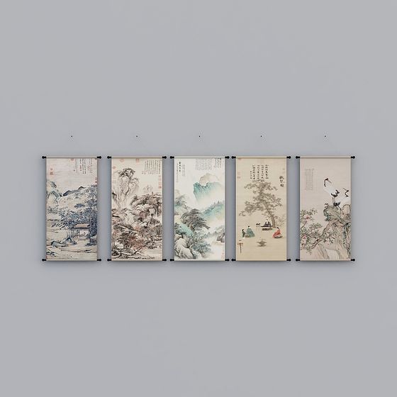 Traditional Chinese Landscape 3D Model Art