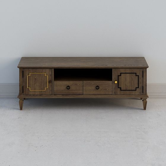 Stunning Low-Poly TV Cabinet 3D model