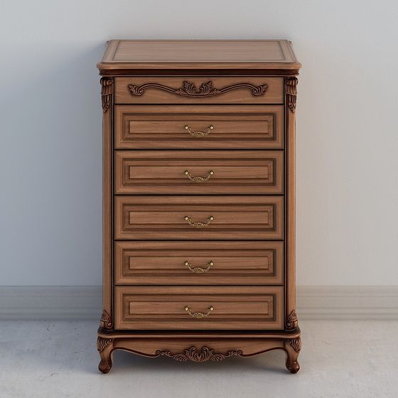 Elegant Wardrobe 3D model for Classic Interiors