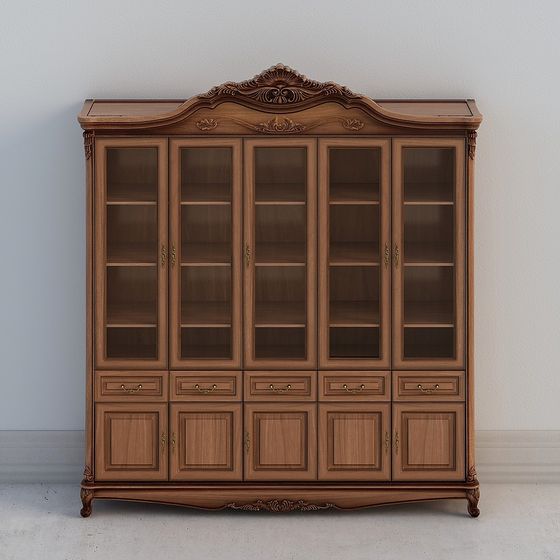 Vintage Elegance Bookshelf 3D model