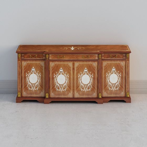 Elegant Vintage Sideboard 3D model