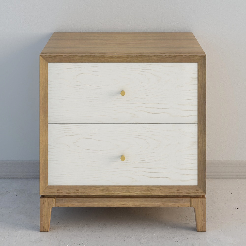 Wooden bedside table