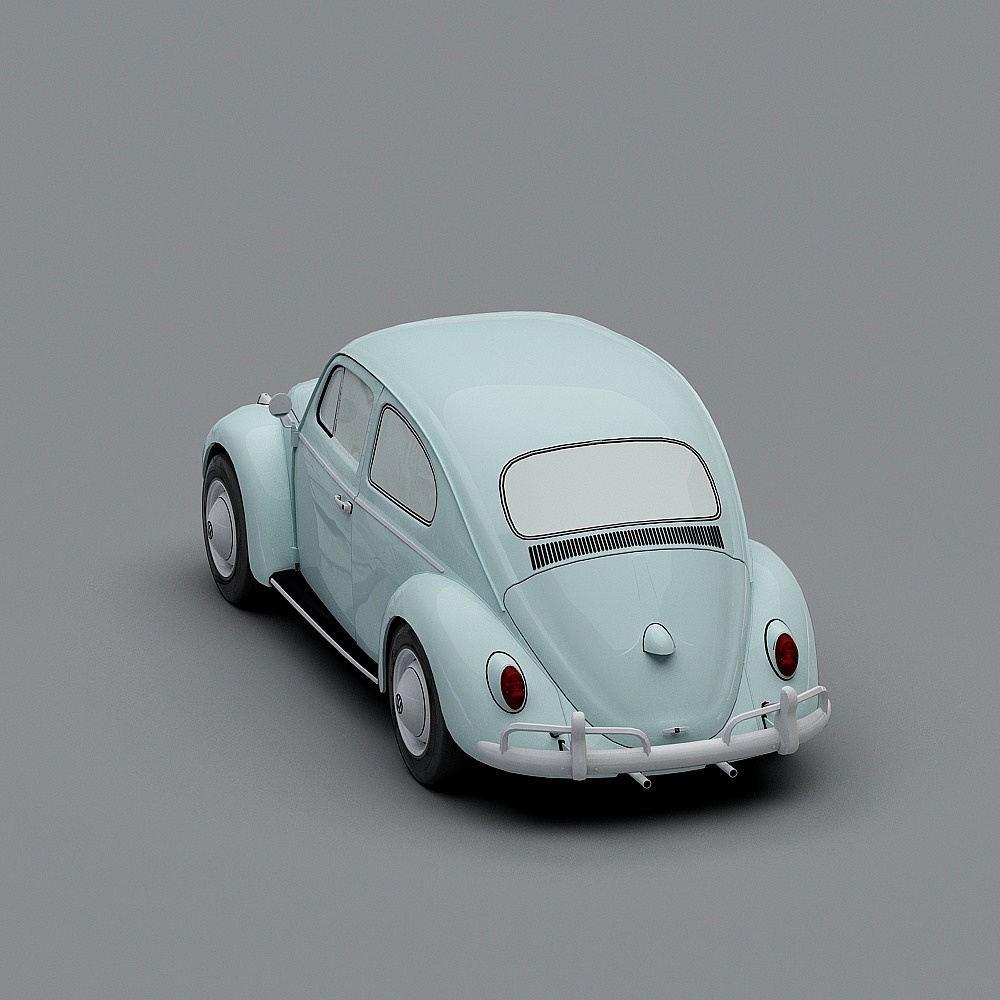 Classic Beetle Low-Poly 3D model