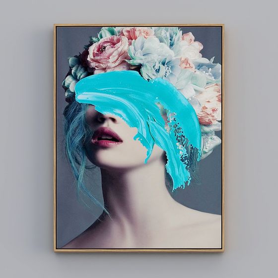 Abstract Floral Crown Female 3D model