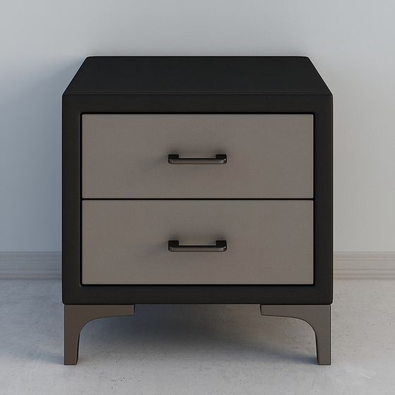 Stylish Low-Polygon Bedside Table 3D model