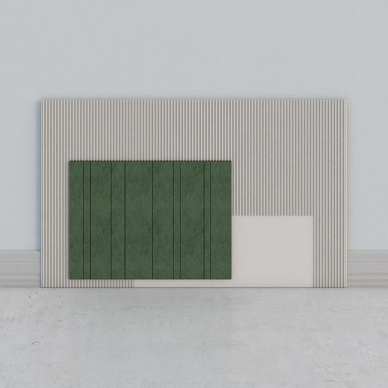 Striped Wall Decoration Low Poly 3D model