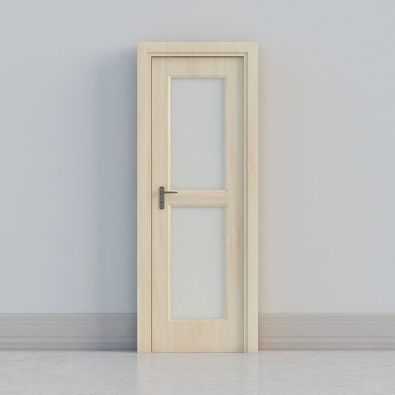 Minimalist Wooden Door 3D model for Creative Projects