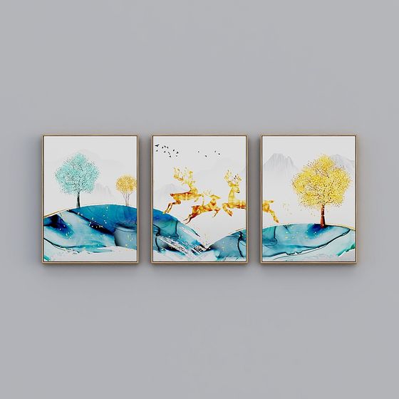 Winter Realm Deer Movement 3D Model