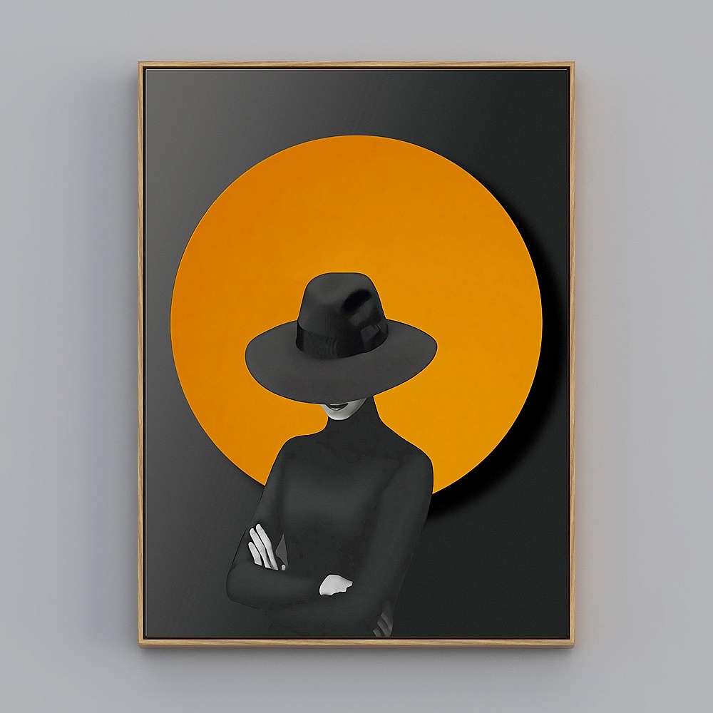 Courtesy full house with painting - modern living room decoration painting - living room entrance single - flame red lip F-Y