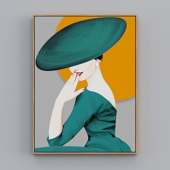 그림이 있는 의례 풀하우스 - 모던한 거실 데코레이션 그림 - 거실 현관 싱글 - 불꽃 레드립 E-Y