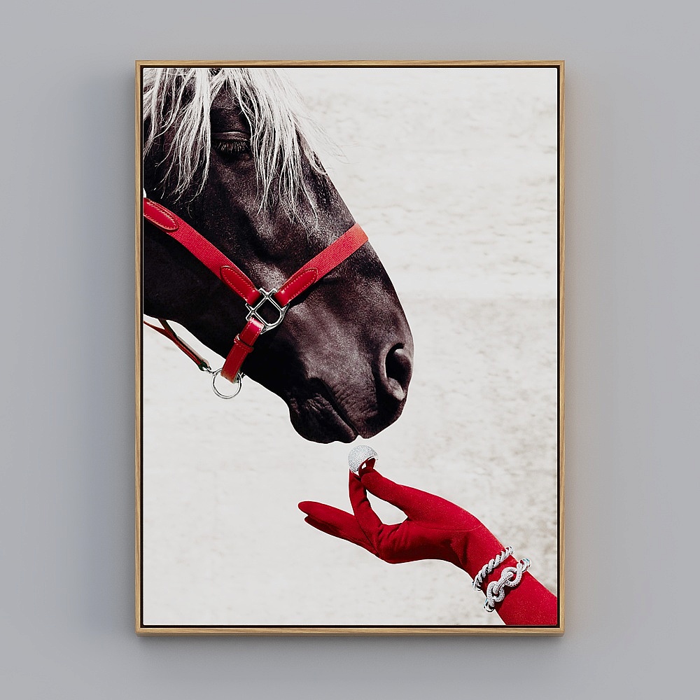 Courtesy full house with painting - modern living room decoration painting - living room entrance single - flame red lip G-Y