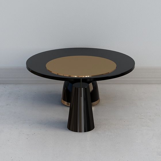 Stylish Low-Poly Round Table 3D Model for Contemporary Spaces