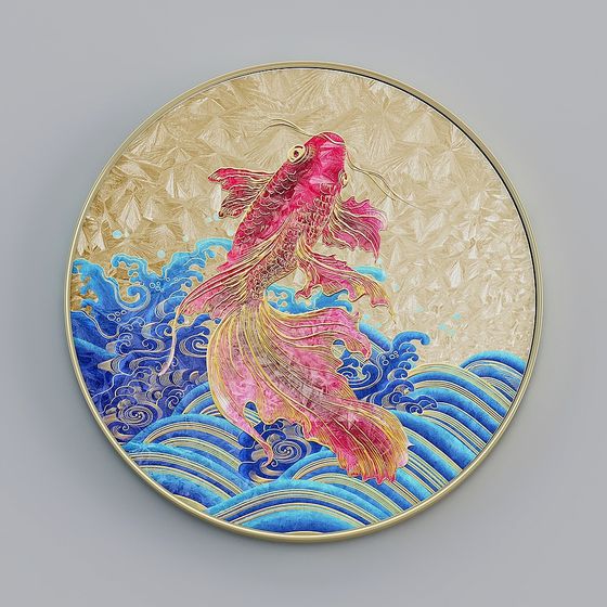 Golden Koi Fish 3D Model - Low Poly and High Detail