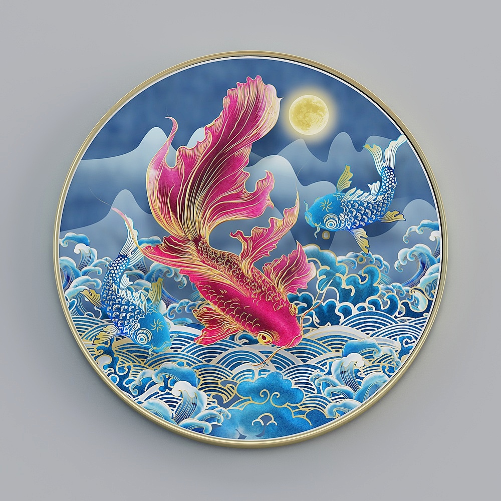 Courtesy full house with painting - modern living room decorative painting - single - rich auspicious A