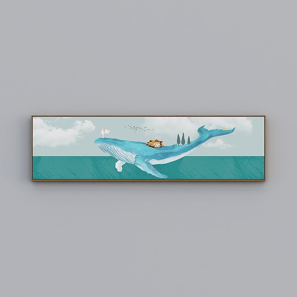 Courtesy full house with painting - modern living room decoration painting - living room single - touring the sky dream N