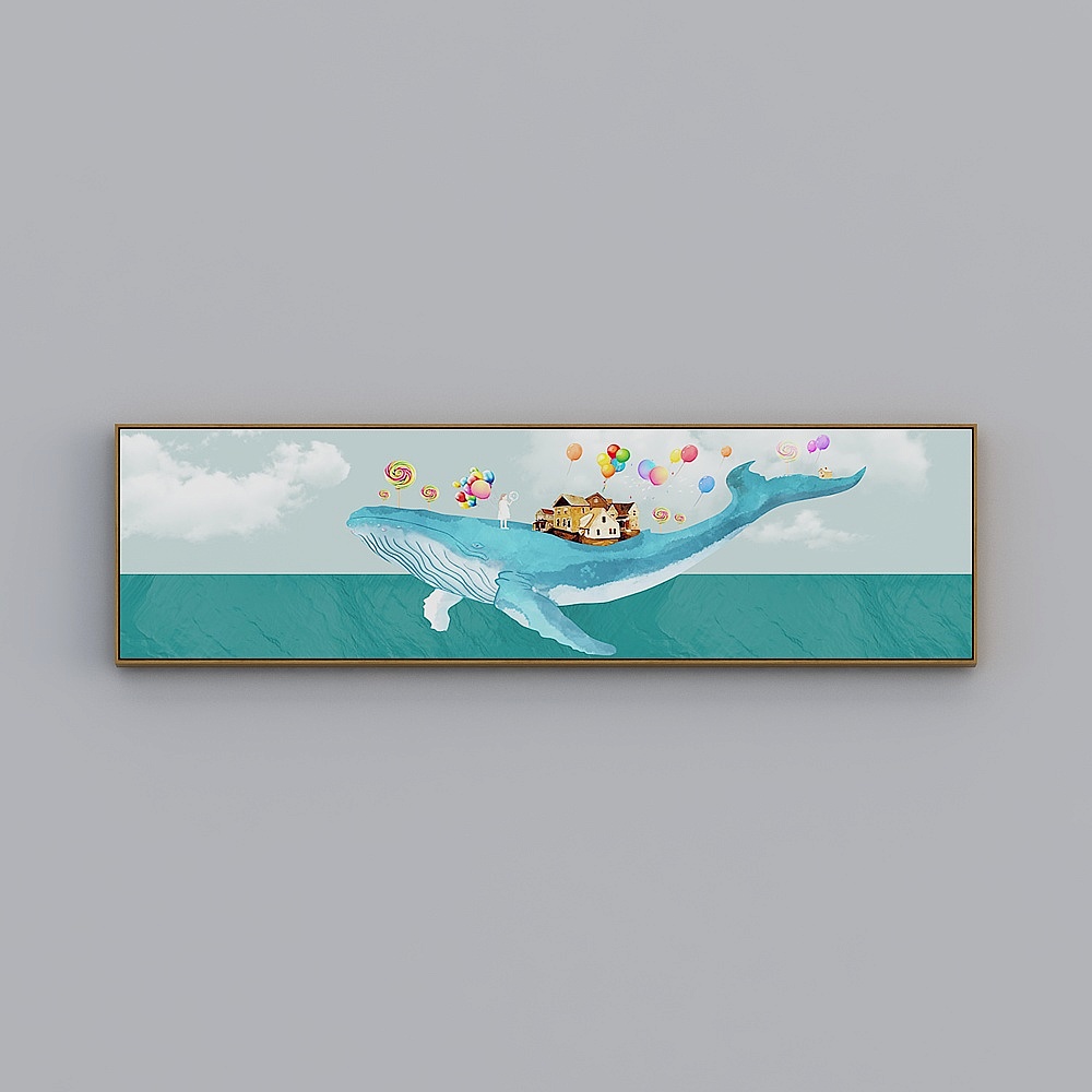 Courtesy full house with painting - modern living room decorative painting - living room single - touring the sky dream Q