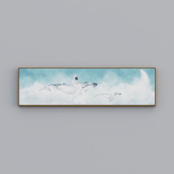 Interstellar Whale Journey 3D model for Creative Projects