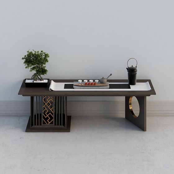 Elegant Minimalist Tea Table 3D model