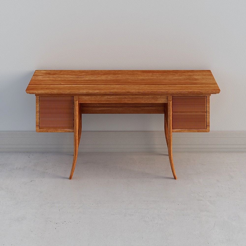 Elegant Low-Polygon Desk 3D model