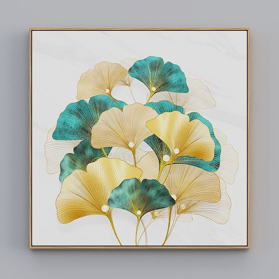 Ginkgo Leaf Frame 3D model