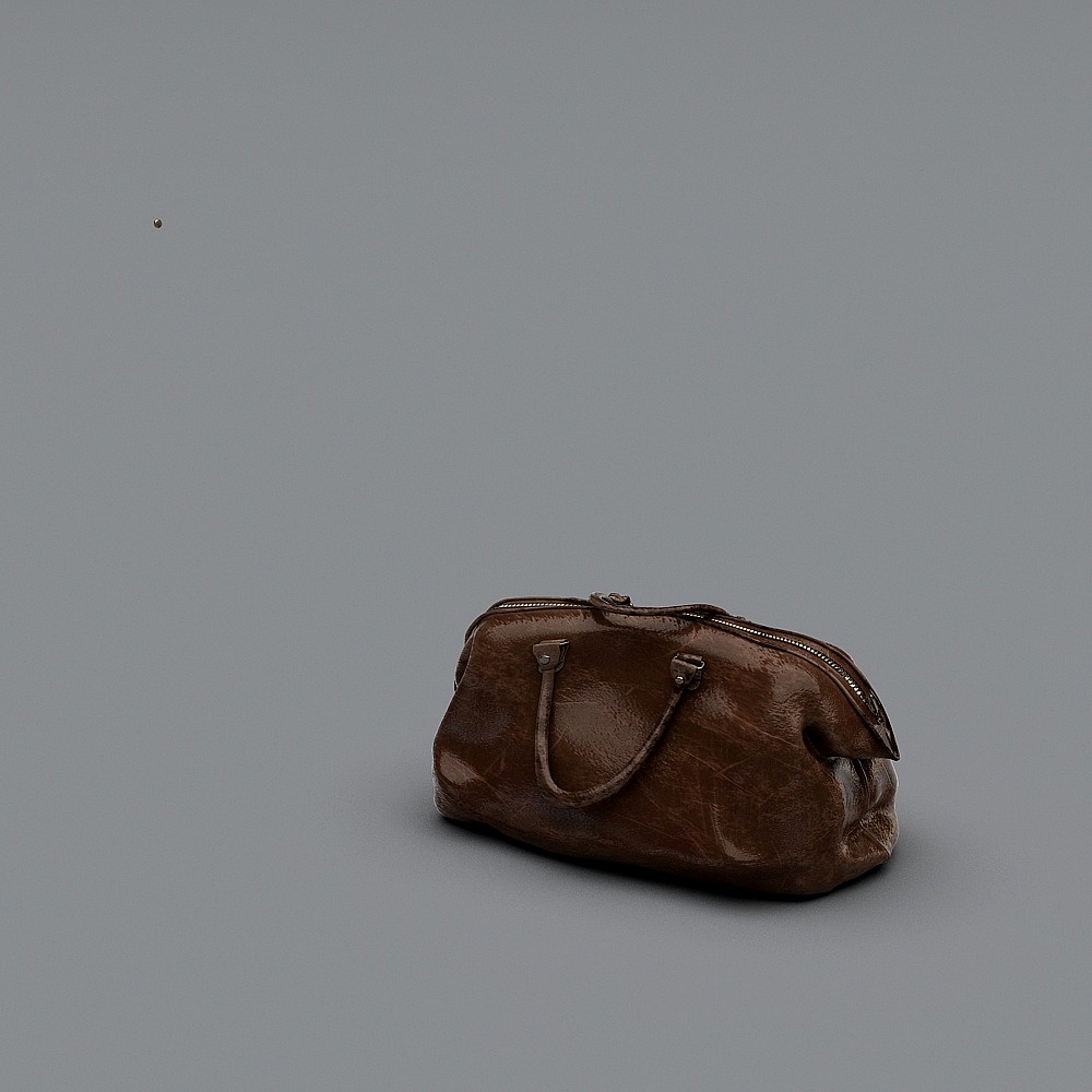 Retro Handbag 3D model with Low-Poly Design