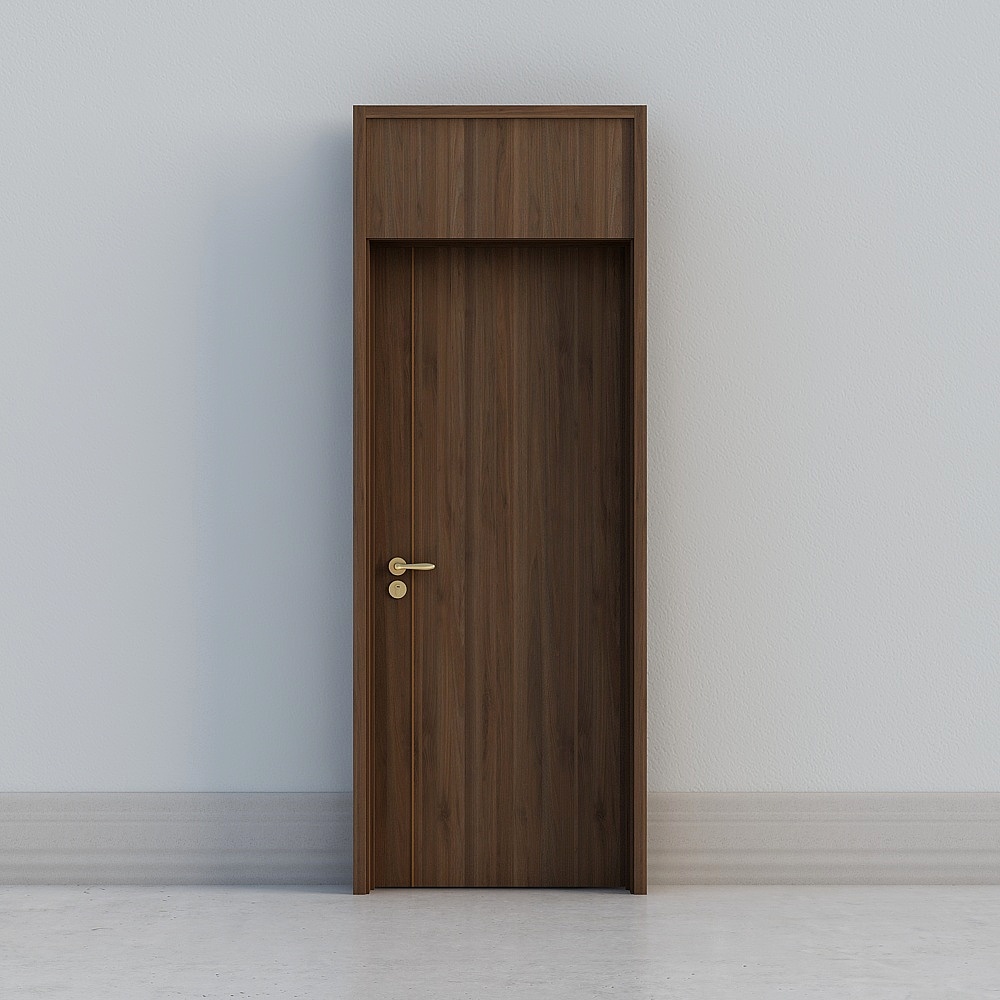 modern dark wooden high door