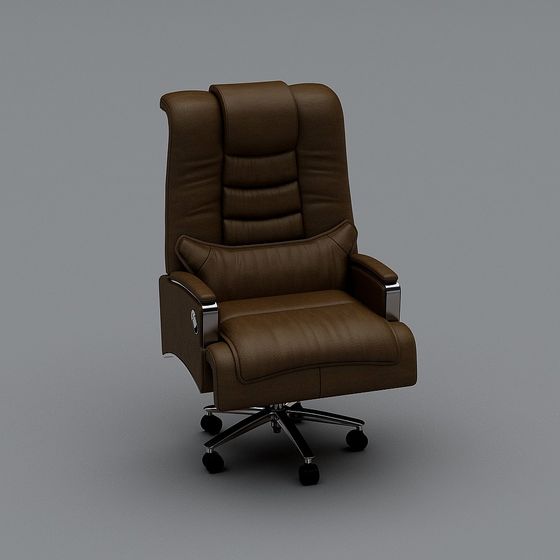 Rustic Brown Office Chair 3D Model