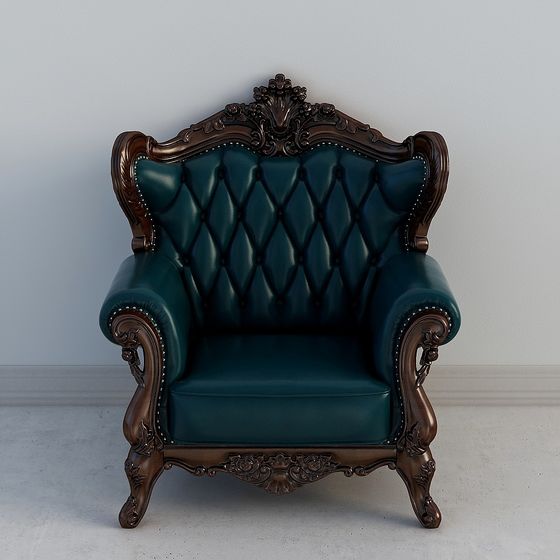 Royal Armchair 3D model at the Intersection of Vintage and Modern