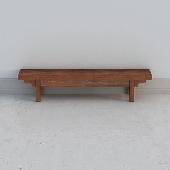 Urban Bench 3D model - Modern Minimalism Meets Vintage Craft